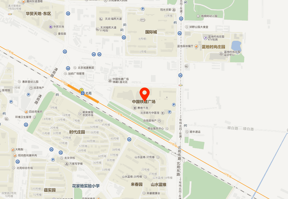 中国铁建广场位置地图